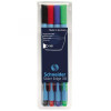 Pochette 4x Stylos Schneider Slider Edge XB Basic