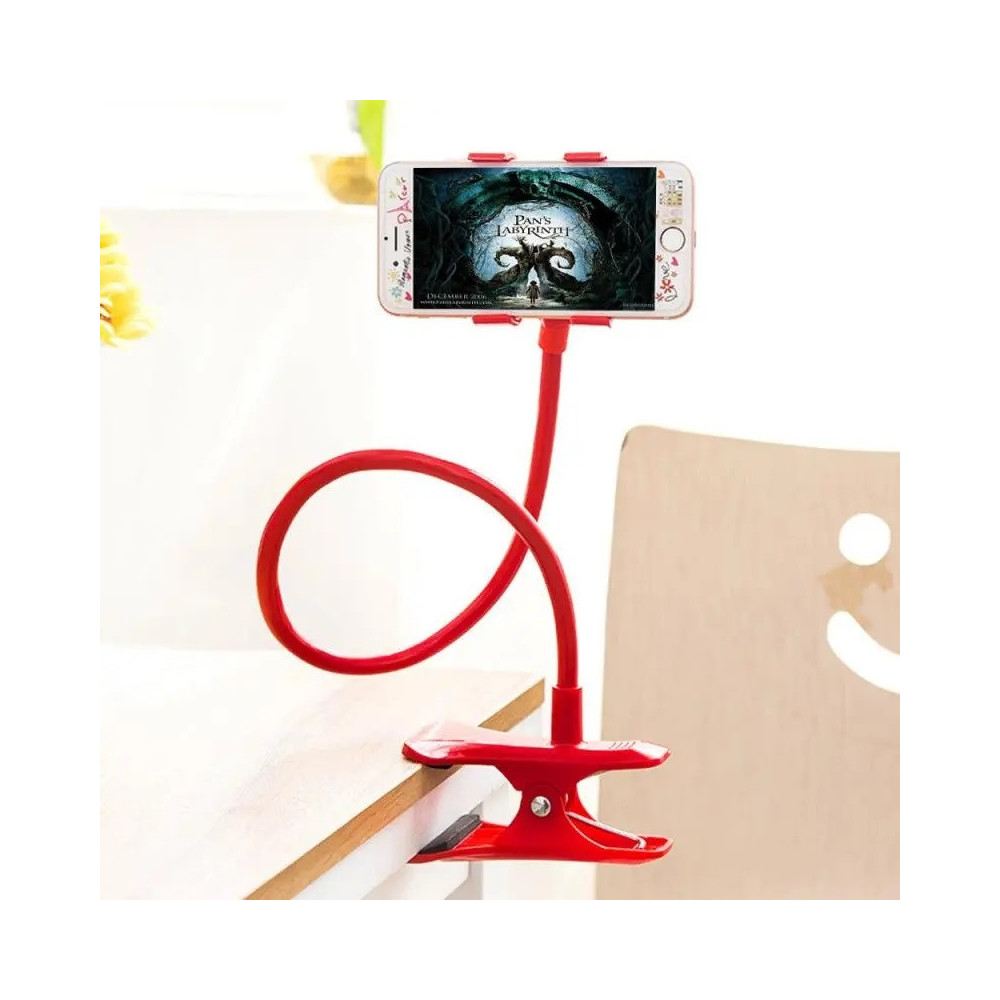 Support universel flexible pour Smartphone / Rotation à 360° / Rouge