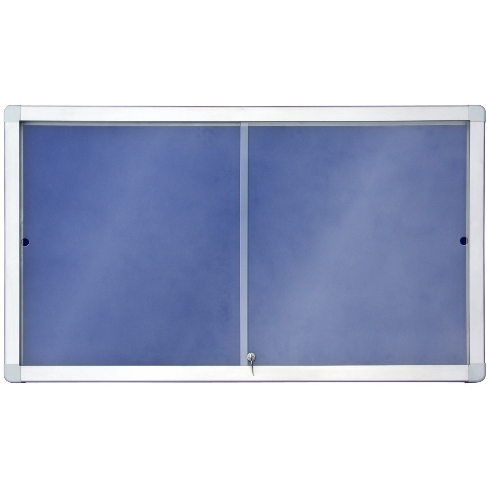 VITRINE D'AFFICHAGE 2X3 PORTE COULISSANTE FOND TISSU 94X68 cm / A4/8