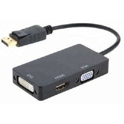 Adaptateur DisplayPort vers HDMI / VGA / DVI / Noir