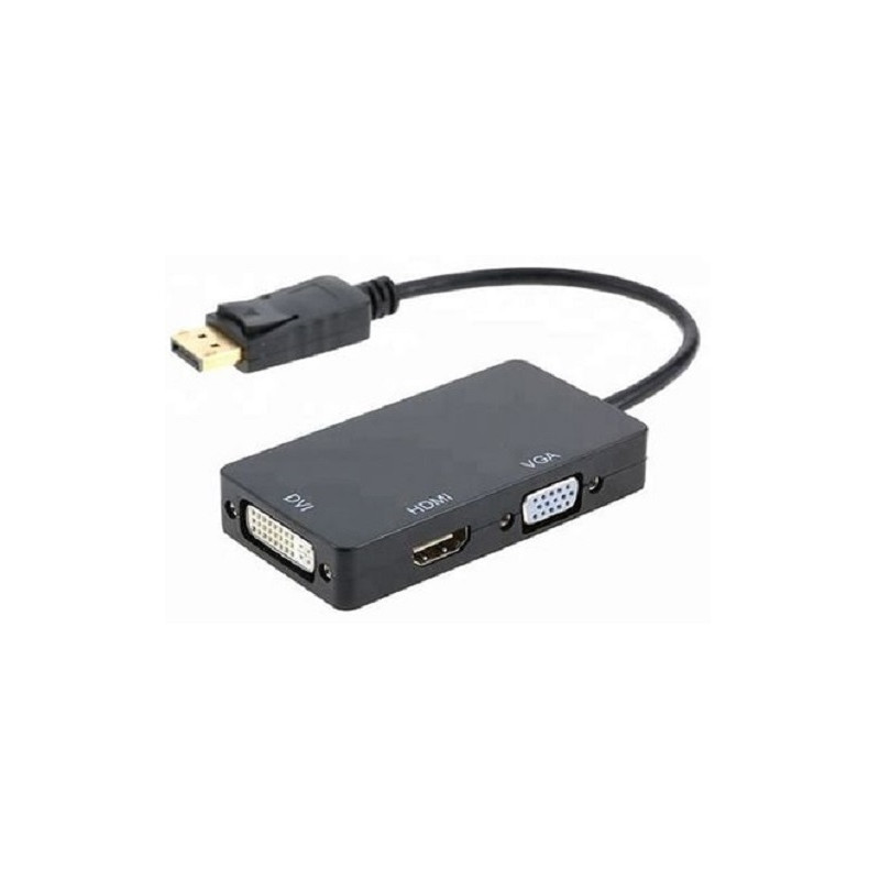 Adaptateur DisplayPort vers HDMI / VGA / DVI / Noir