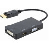 Adaptateur DisplayPort vers HDMI / VGA / DVI / Noir