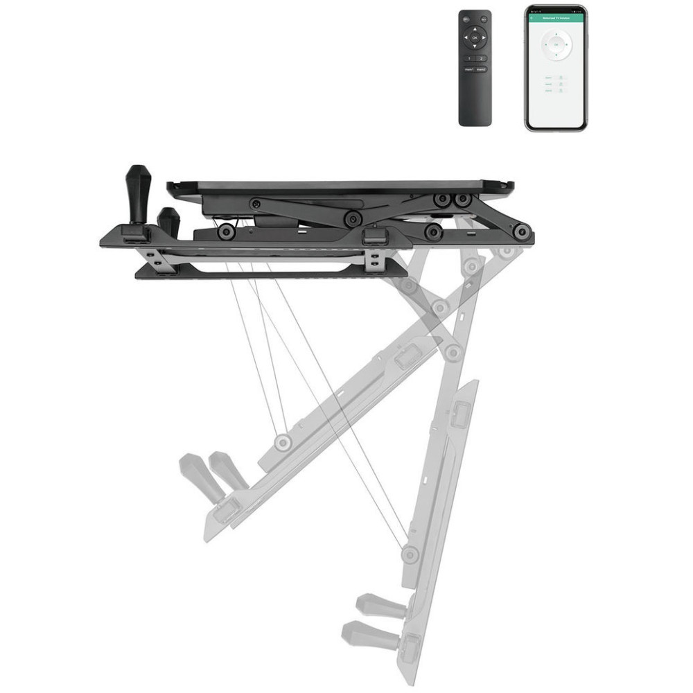 Support plafond Kimex escamotable motorisé pour écran TV 32´´-70´´ Connecté