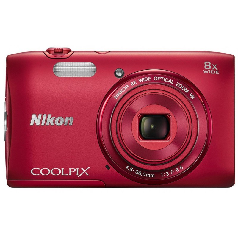 Nikon Coolpix S3600 – Appareil Photo Numérique 20 Mpx – Noir – Avec étui Et Carte SD 8Go