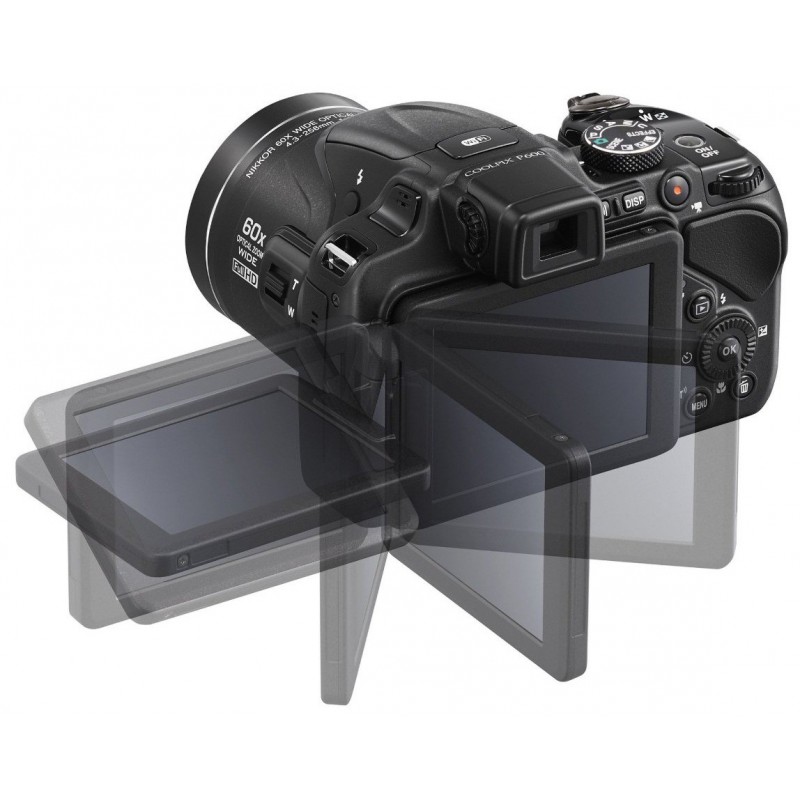 Appareil photo numérique compact Nikon Coolpix P600 16 MP / Noir
