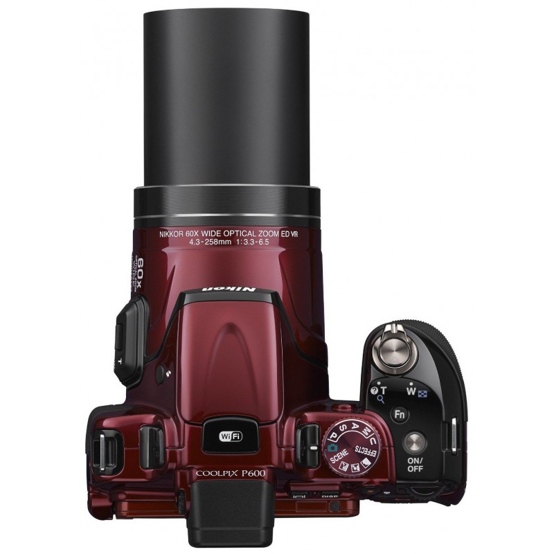 Appareil photo numérique compact Nikon Coolpix P600 16 MP / Rouge