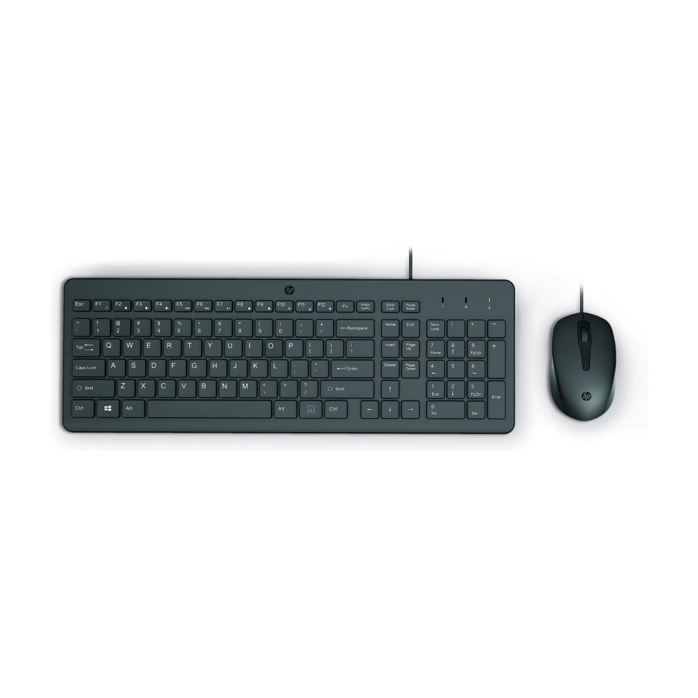 Ensemble Clavier Azerty Frensh et Souris Filaires HP 150 / Noir