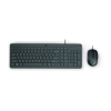 Ensemble Clavier Azerty Frensh et Souris Filaires HP 150 / Noir
