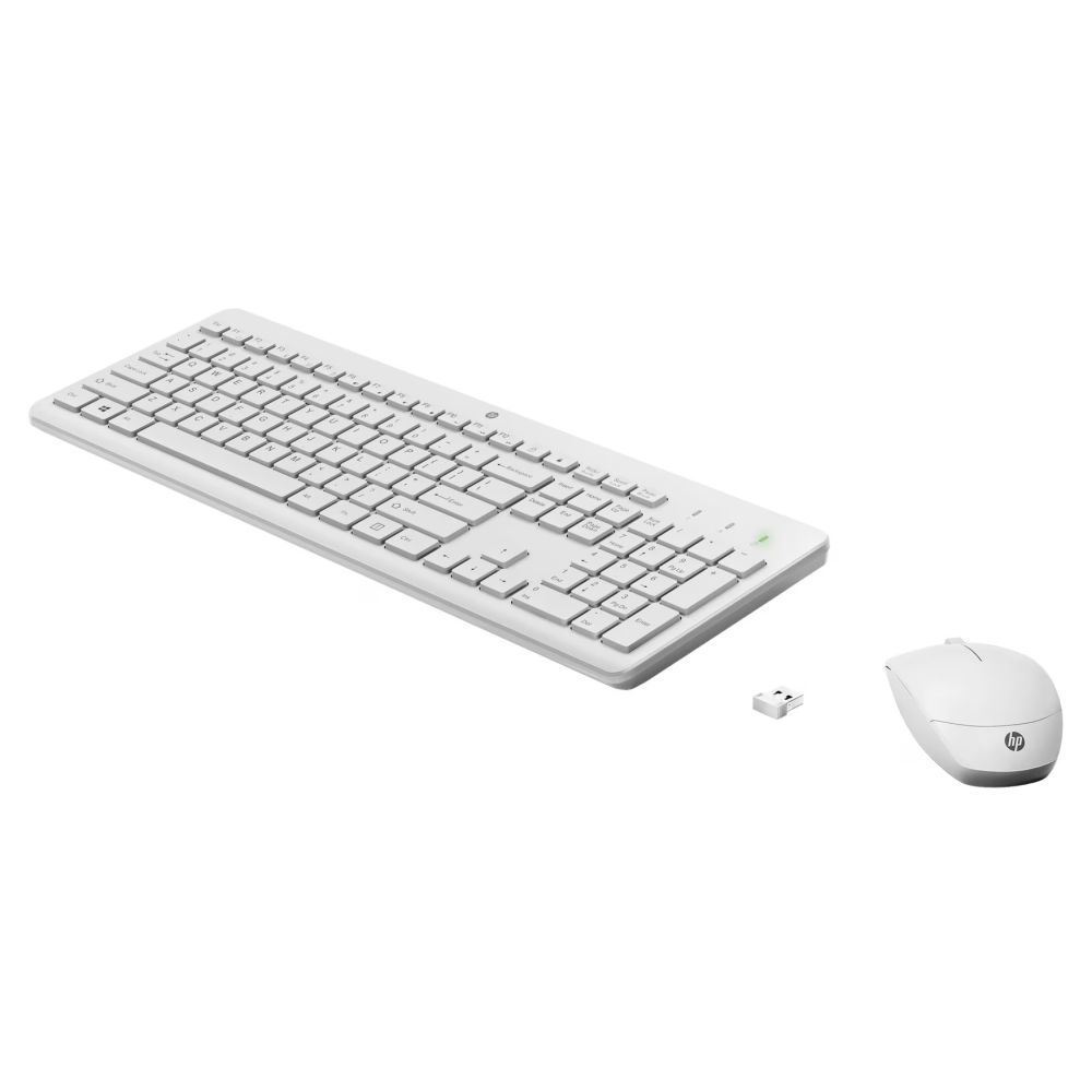 Ensemble Clavier et Souris Sans Fil HP 230 / Blanc