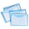 POCHETTE PP AVEC BOUTON DELI A4 / TRANSPARENT BLEU CLAIR