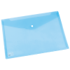 POCHETTE PP AVEC BOUTON FC DELI / A4 / TRANSPARENT BLEU