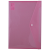 POCHETTE PP AVEC BOUTON FC DELI / A4 / TRANSPARENT ROUGE