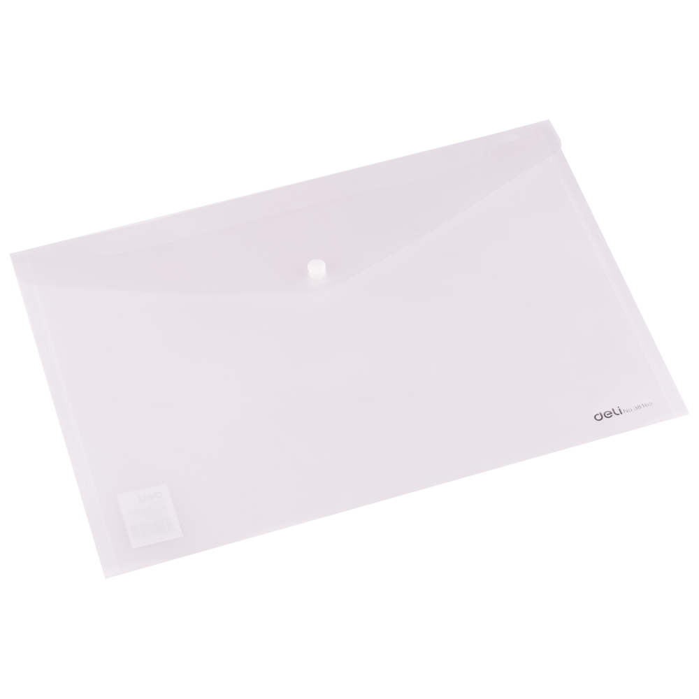 POCHETTE PP AVEC BOUTON FC DELI / A4 / TRANSPARENT CRISTAL