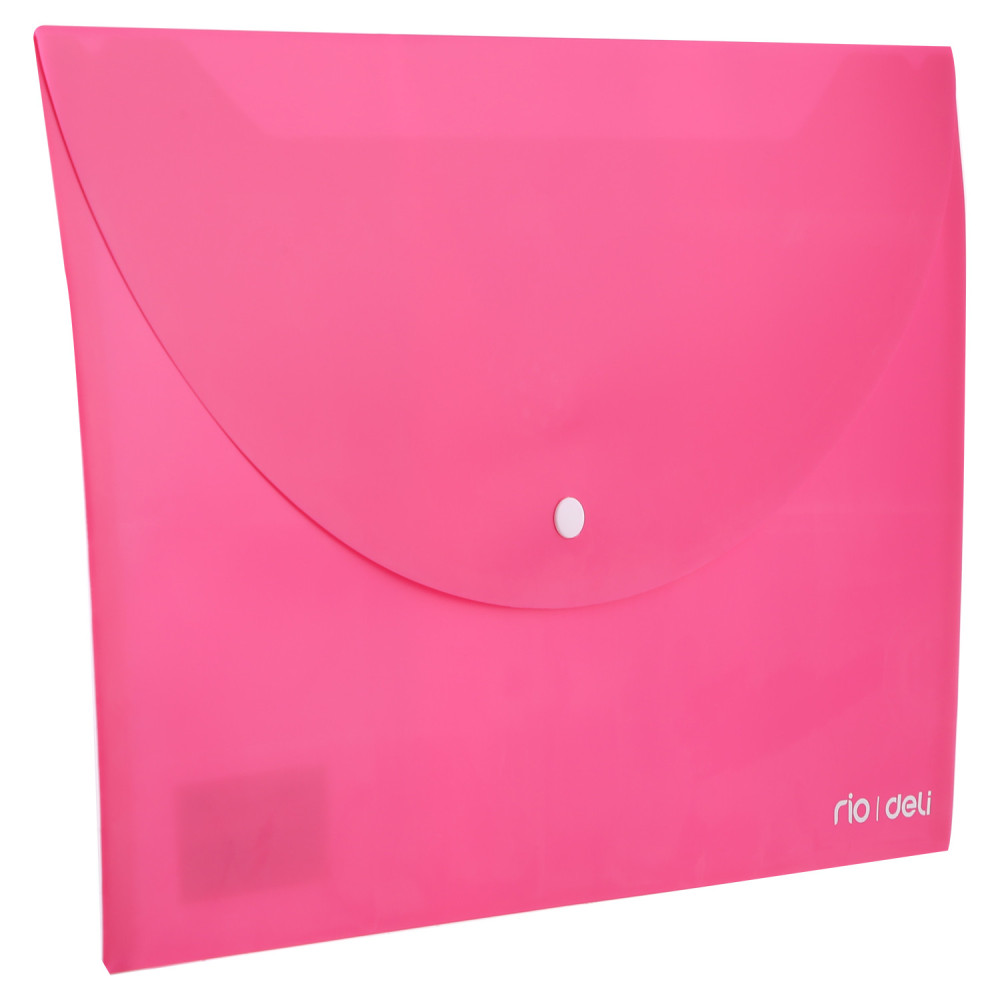POCHETTE PP AVEC BOUTON DELI / A4 / ASSORTIES
