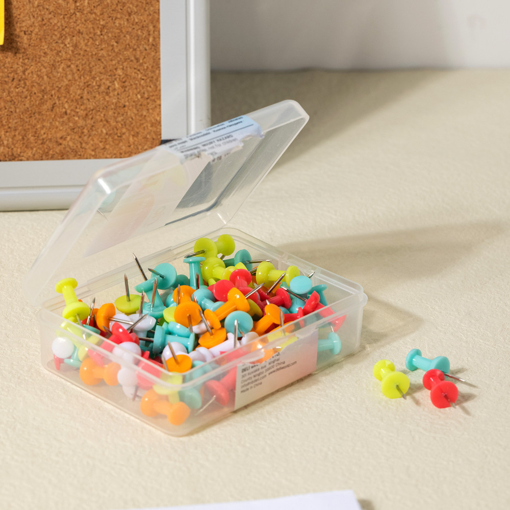 BOX DE 100 EPINGLE TABLEAU LIEGE DELI / 23MM ASSORTIS