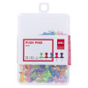 BOX DE 100 EPINGLE TABLEAU LIEGE / 23MM / TRASPARENT ASSORTIS