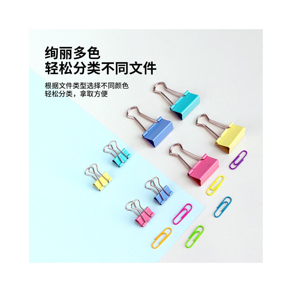 TUBE DESK ACCESSOIRES DELI SET (TROMBONES + BINDER CLIP) / ASSORTIS