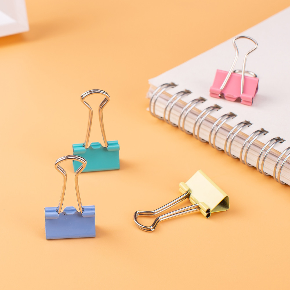 TUBE / 48 BINDER CLIP DELI / 25MM / COULEUR ASSORTIS