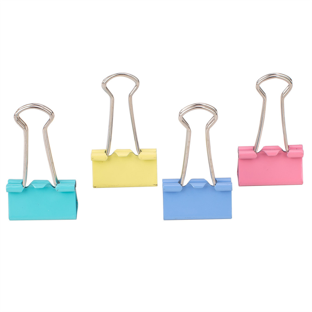 TUBE / 48 BINDER CLIP DELI / 25MM / COULEUR ASSORTIS