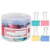 TUBE / 24 BINDER CLIP DELI / 32MM / COULEUR ASSORTIS
