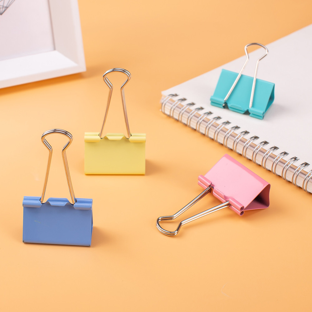 TUBE /24 BINDER CLIP DELI / 41MM / COULEUR ASSORTIS