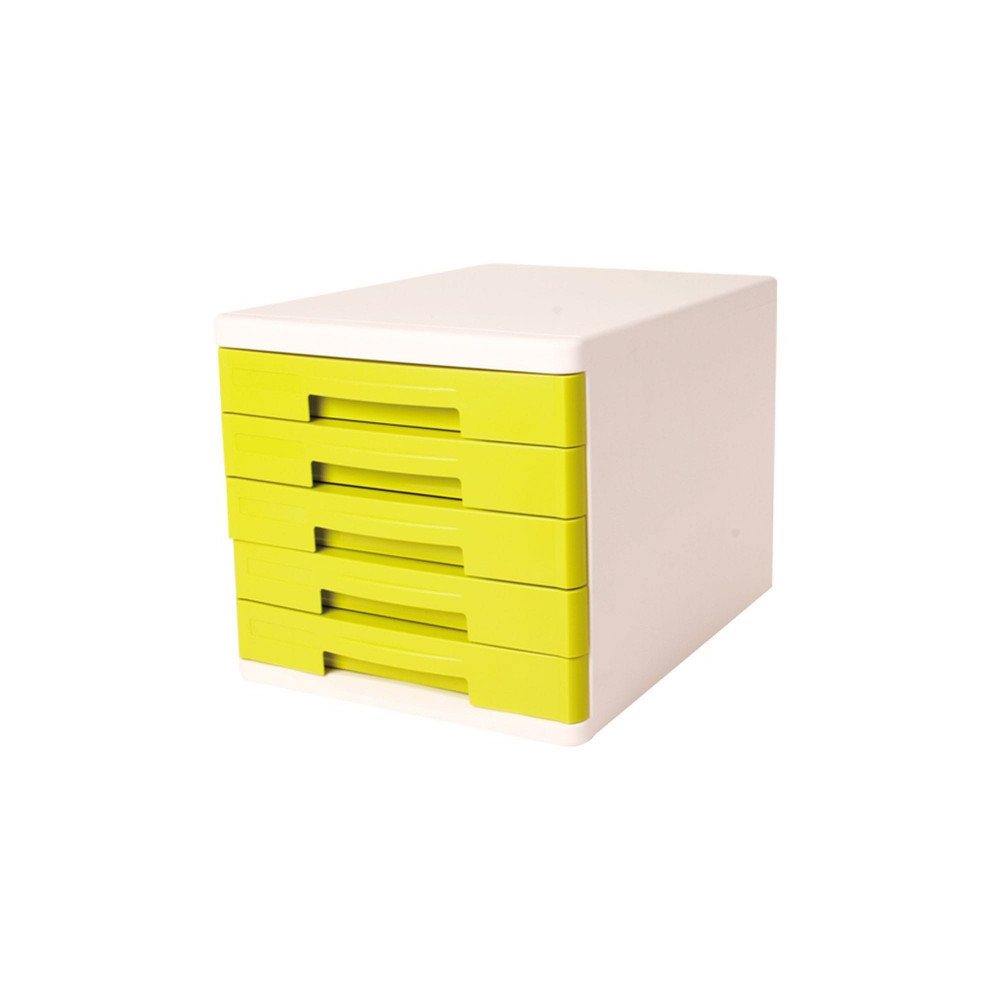 BLOC 5 TIROIR DELI E9779 / GRIS / JAUNE