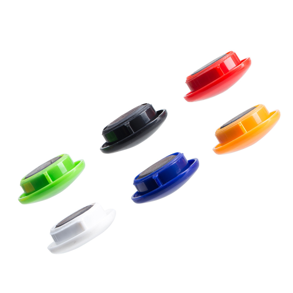 6 X BOUTON DE FIXATION MAGNETIQUE 30MM / COULEUR ASSORTIS