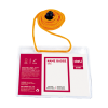 PAQUET DE 50 PORTE BAGDE PVC HORIZONTAL 104 X 70 MM / AVEC FIL