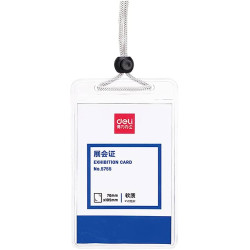 PAQUET DE 50 PORTE BAGDE PVC VERTICAL 104 X 70 MM / AVEC FIL