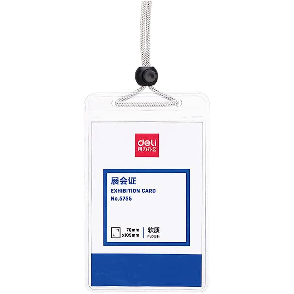 PAQUET DE 50 PORTE BAGDE PVC VERTICAL 104 X 70 MM / AVEC FIL