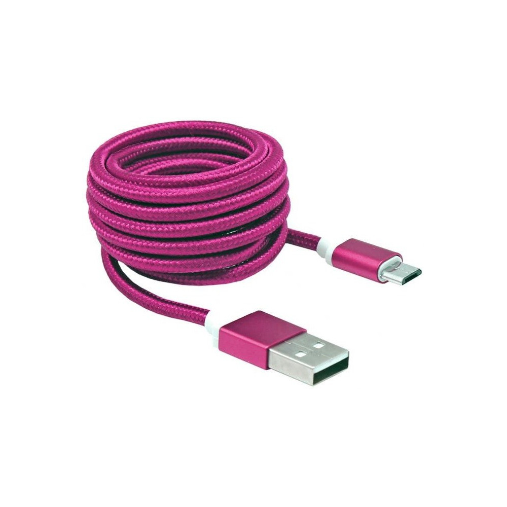 Câble USB Vers Micro USB / 1M / Rose