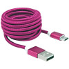 Câble USB Vers Micro USB / 1M / Rose