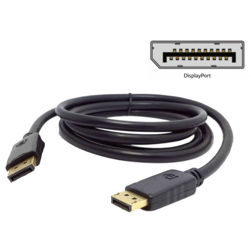 Câble DisplayPort 1.4 - 1.5M / NOIR