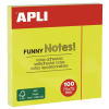 STICK NOTES AUTOCOLLANTES APLI 75X75 100F JAUNE
