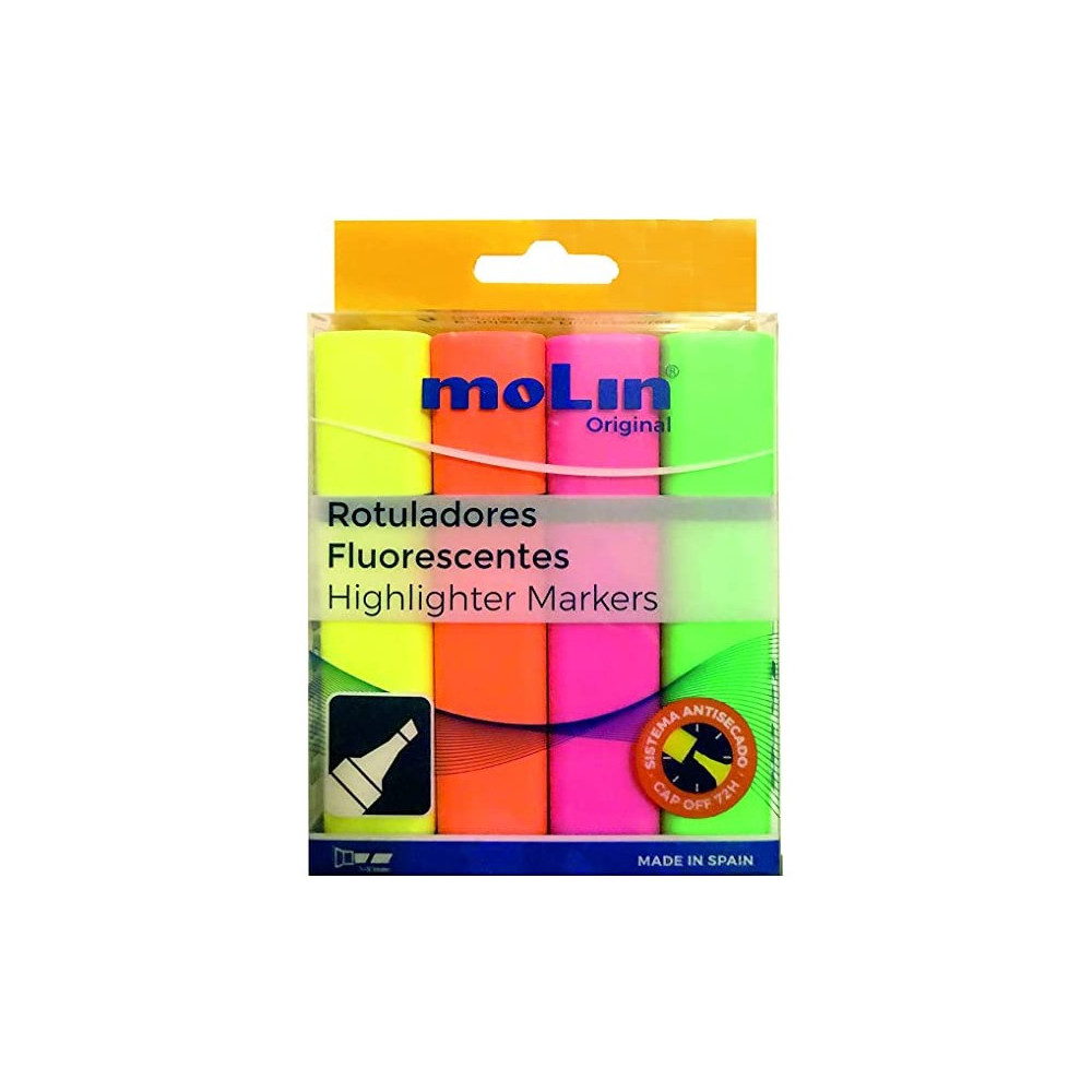 Marqueur Fluorescent VIVA MOLIN Pochette de 4 PASTEL
