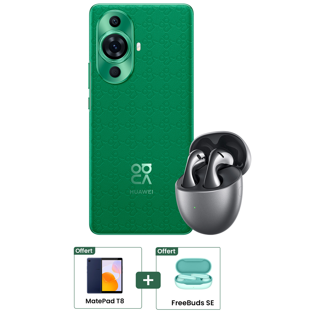 Smartphone Huawei Nova 11 Pro / 4G / 8 Go / 256 Go / Vert + FreeBuds 5 + Tablette MatePad T8 + FreeBuds Se