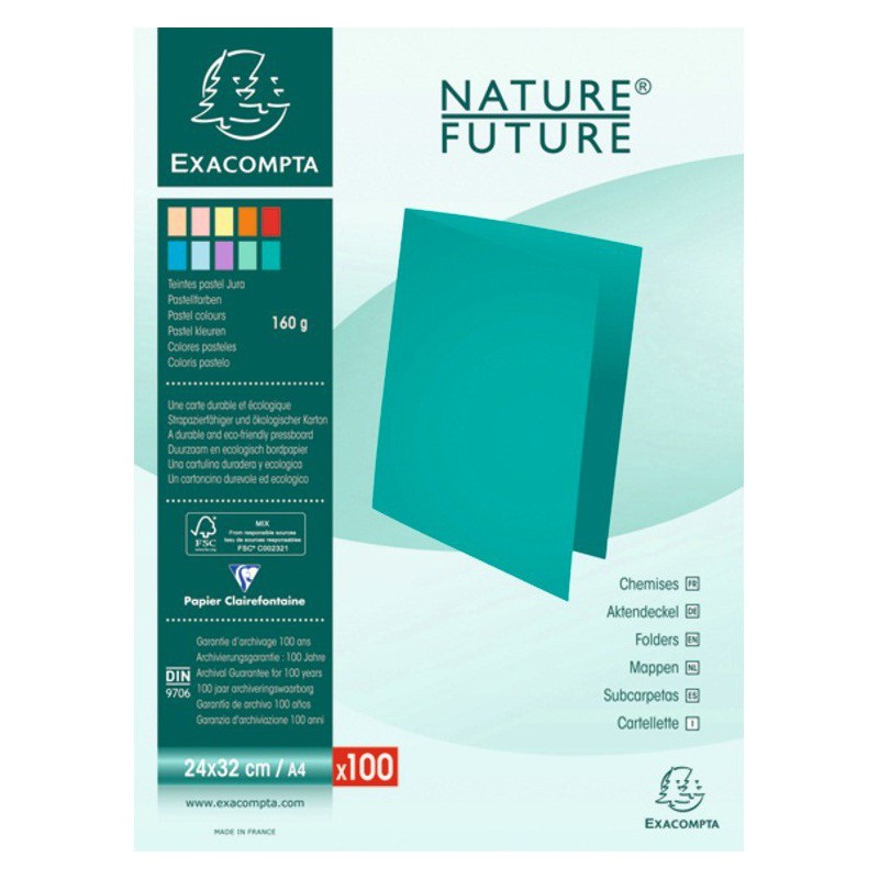 Paquet 100 chemises Nature Future JURA 160