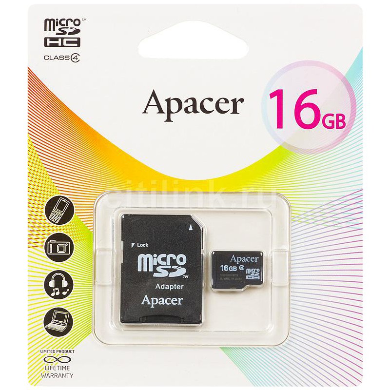 Carte Mémoire Micro SD Avec Adaptateur Apacer 8 Go