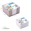 CUBE PLASTIQUE ARK 5671 / 9 x 9 x 5 CM AVEC PAPIER 500 F / BLANC