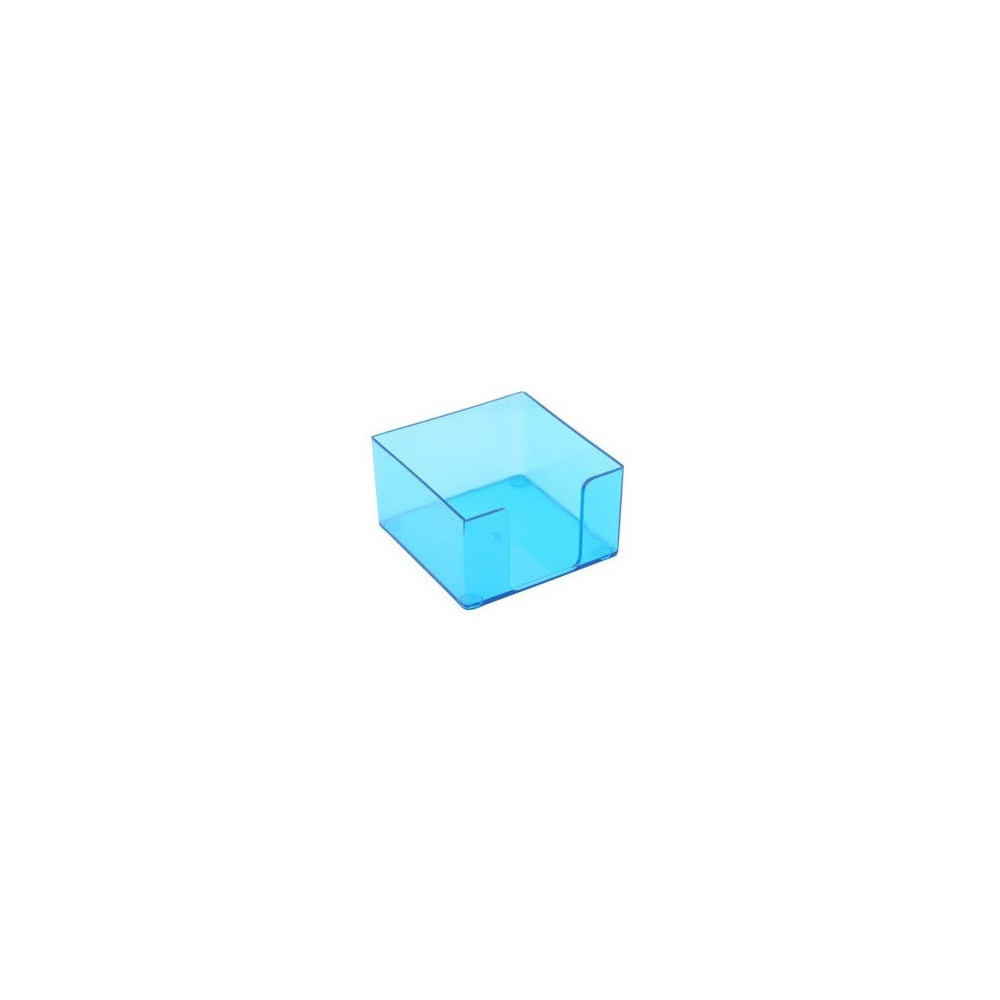 CUBE PLASTIQUE TRANSPARENT ARK 555 / 9 X 9 X 5 CM / BLEU