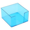 CUBE PLASTIQUE TRANSPARENT ARK 555 / 9 X 9 X 5 CM / BLEU