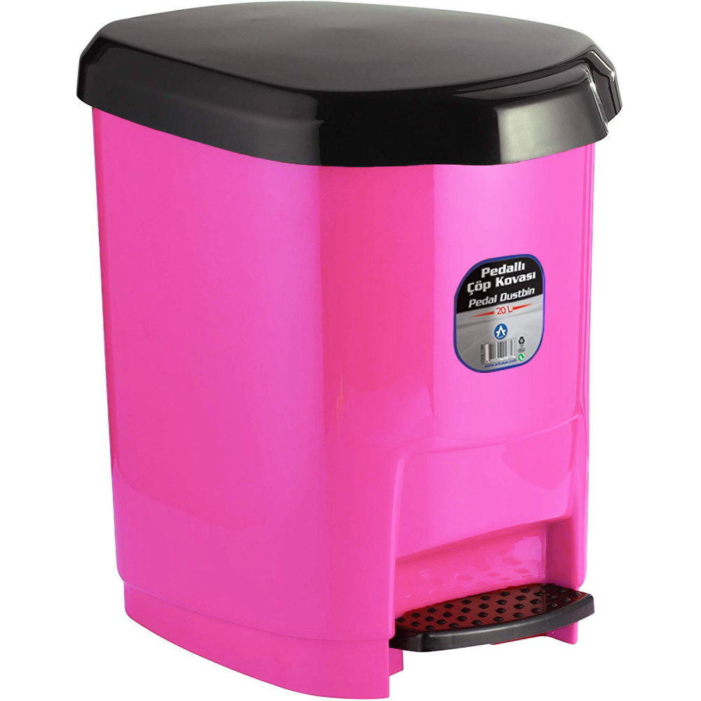 CORBEILLE A PAPIER ARK 1580 AVEC PEDAL / 20 LITRES / ROSE