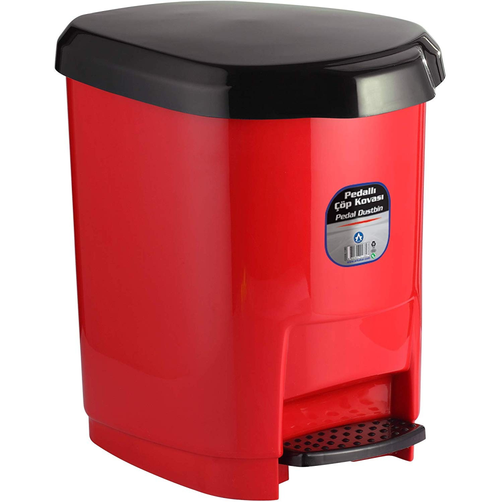 CORBEILLE A PAPIER ARK 1380 AVEC PEDAL / 9 LITRES / ROUGE