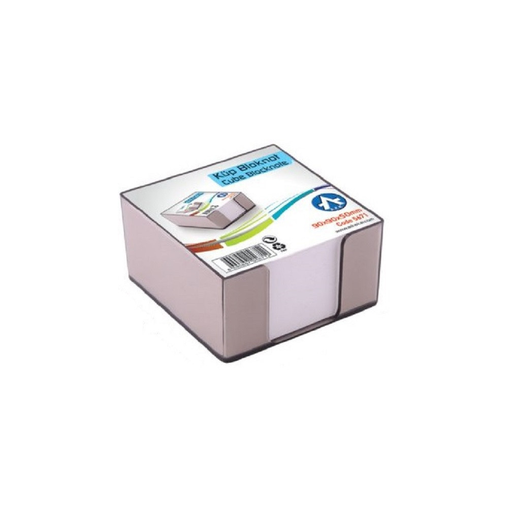 CUBE PLASTIQUE TRANSPARENT ARK 555 / 9X9X5 CM / GRIS