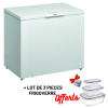 Congélateur Horizontal Ignis CEI250 / 250L / Blanc + LOT DE 3 PIECES FRIGOVERRE GRATUITES