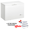 Congélateur Horizontal Ignis Autonome CO310EG / 306L / Blanc + LOT DE 3 PIECES FRIGOVERRE GRATUITES