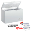 Congélateur Coffre Ignis Autonome CO470EG / 454L / Blanc + LOT DE 3 PIECES FRIGOVERRE GRATUITES