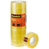 LOT DE 8 RUBAN ADHÉSIF 18MM X 20M / JAUNE