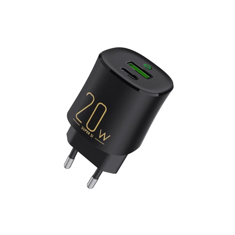 EVETANE Chargeur ultra rapide double Port USB - USB C 20 W avec Cable USB-C  - Chargeur téléphone - LDLC