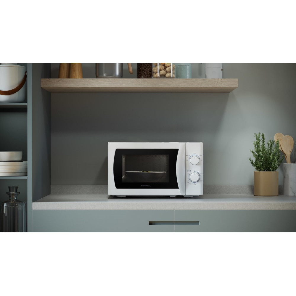 Micro-Ondes Zerowatt ZMW20SMW-07 / 20 L / 700 W / Blanc
